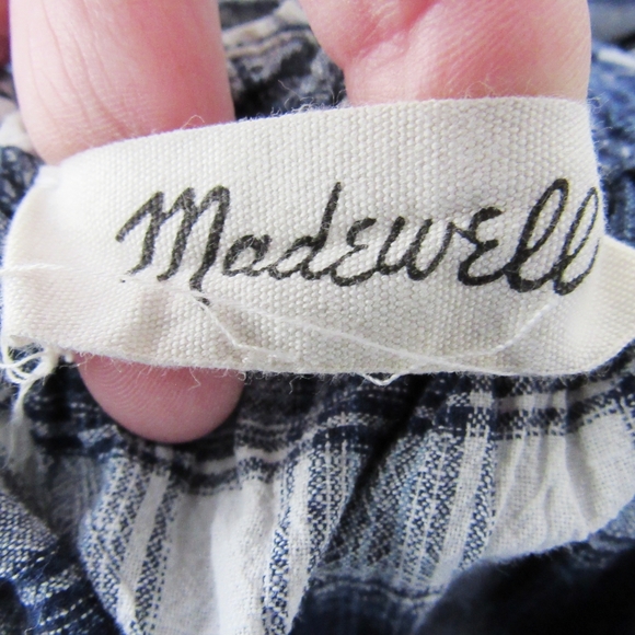 😍 MADEWELL Indigo/Cream Plaid Checked Tank Top - Picture 5 of 5